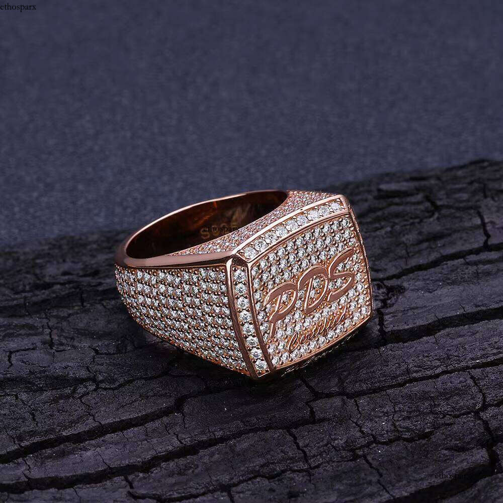 NUOYA Fine Jewelry VVS Moissanite Sier for Women Rose Gold Personalization Custom Name Dia Ring