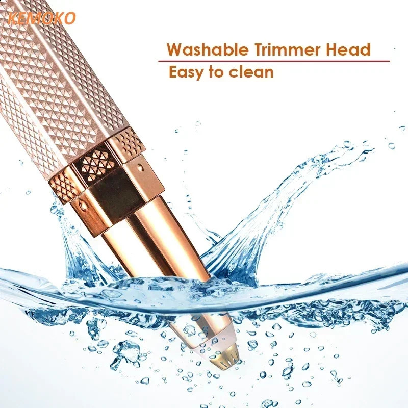 4 In 1 Lipstick Shaver Painless Mini Hair Removal Shaver Electric Nose Hair Epilator Face Armpit Hair Remover Eyebrow Trimmer 250805