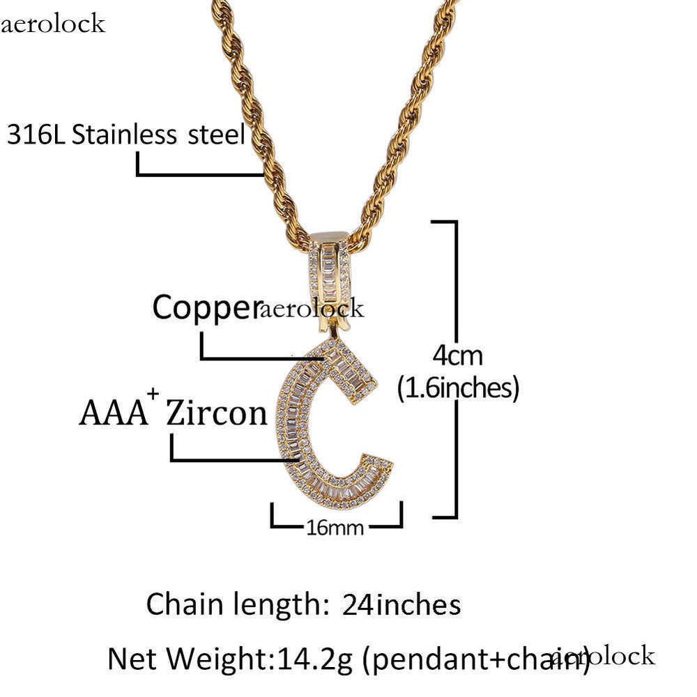 Hip Hop Rap Sterling Silver Inlaid Moissanite chain English Letter Pendant Personality Creative Number Splicing Sweater Chain Necklace Trendy
