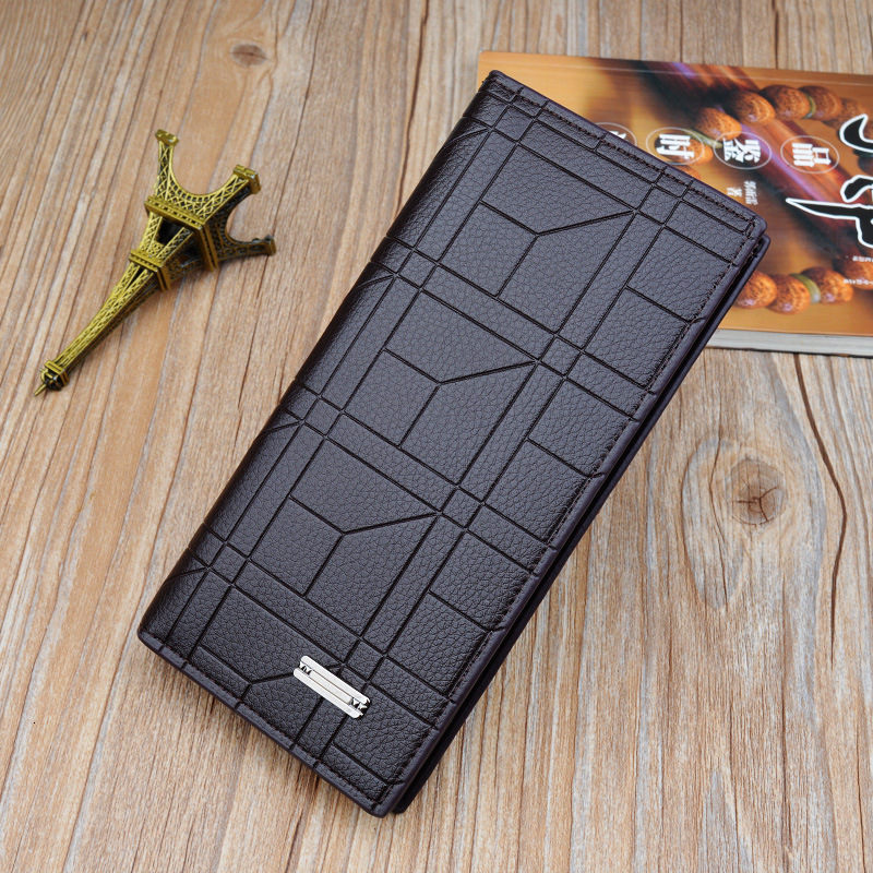 2025 Designer Bag New Men's Wallet Long Style Fashion Embossed Vertical Luxury Bag Open Suit Wallet Large Capacity Soft Leather Wallet