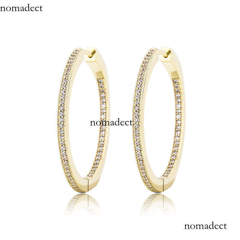 New Round Women's Micro Paved Full Zircon Hip-Hop Versatile Earrings