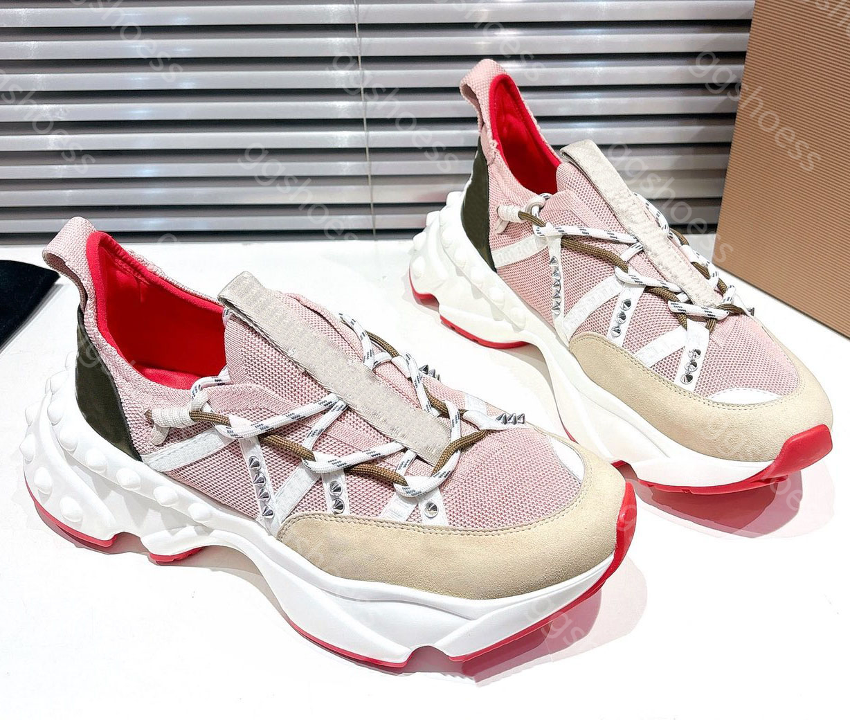 Trailnrun Designer Sneakers Men Women Calf Leather Fabric Sneaker Lace-Up Top-Quality Suede Leather Training Shoes