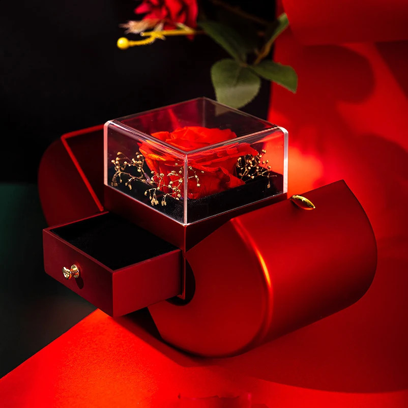 Red Zircon Pendant Necklace With Gift Box Fashion Jewelry For Women Girlfriend Romantic Christmas Gifts 250805