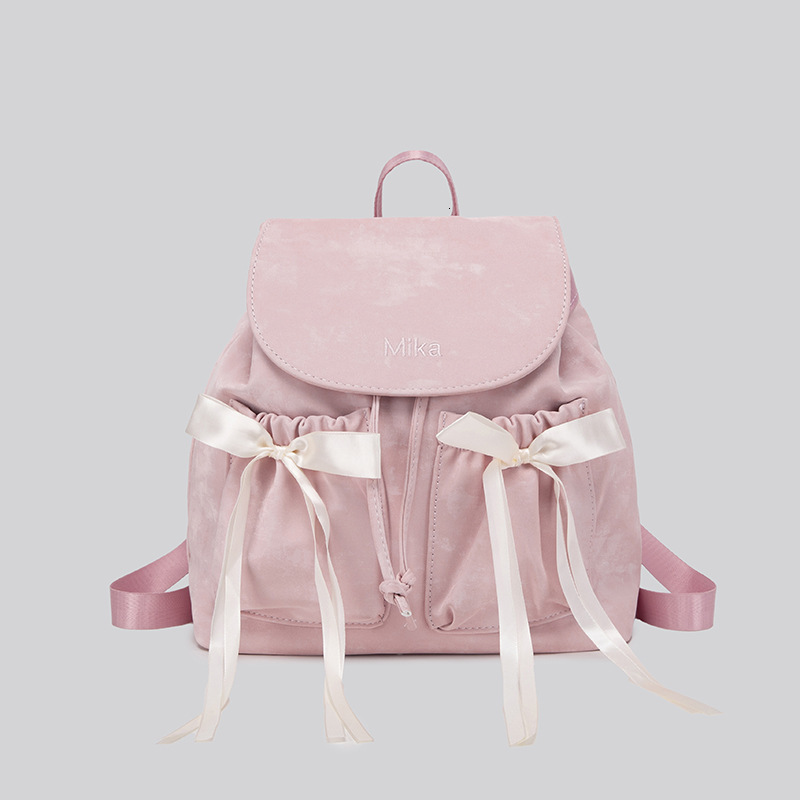 Ins Trend Bowknot Backpack for Women 2025 Summer New Fashion Sweet Student Class Handbag ddmymoon