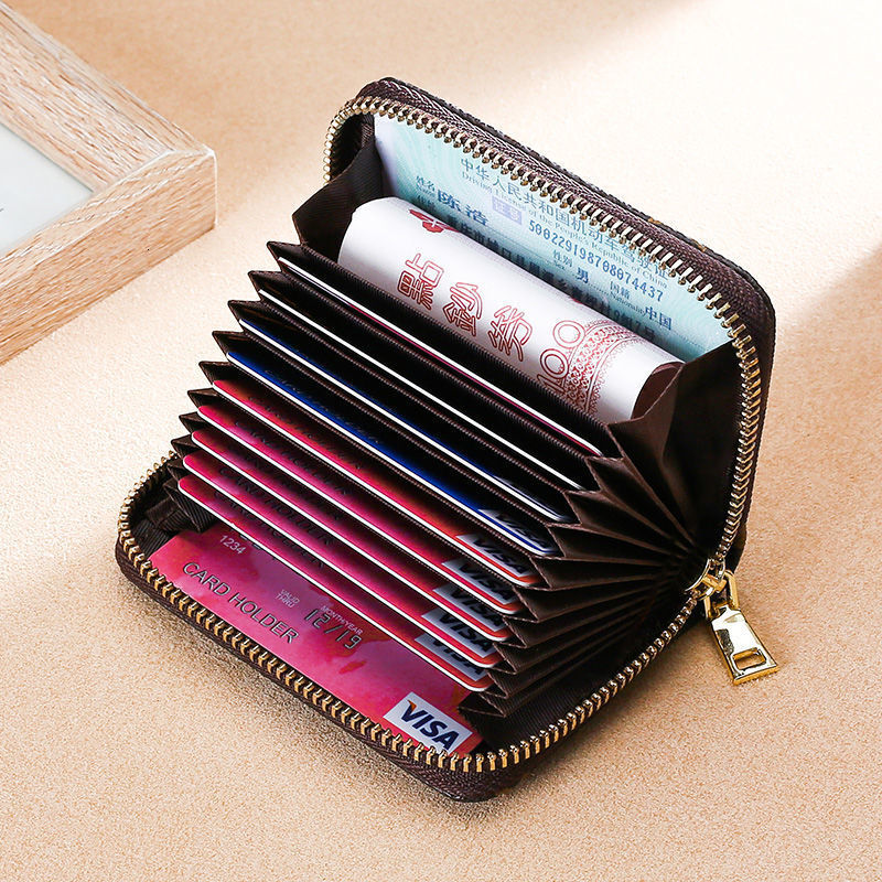 Multi Slot Card Holder Large Capacity Accordion Card Bag ID Luxury Bag Free Shipping Designer Compact Card Holder Neutral Multifunctional Leisure Wall