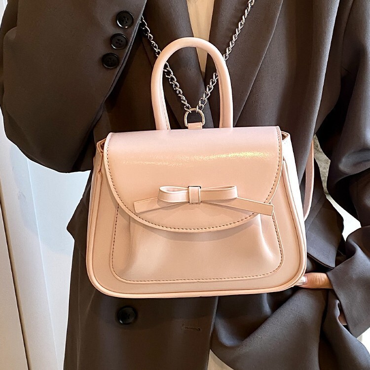 2025 New Fresh and Stylish Bow High-End Fashion Solid Color Backpack ddmymoon