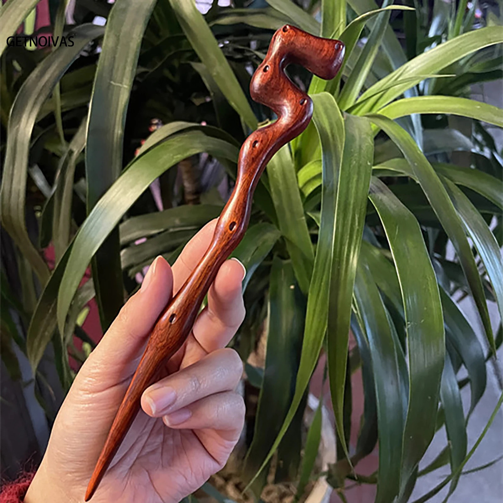 Chinese Retro Style Hair Stick Wooden Handmade Carved Hairpin Hollow Out Hairpin Women Hair Styling Tools Hair Accessories 250807
