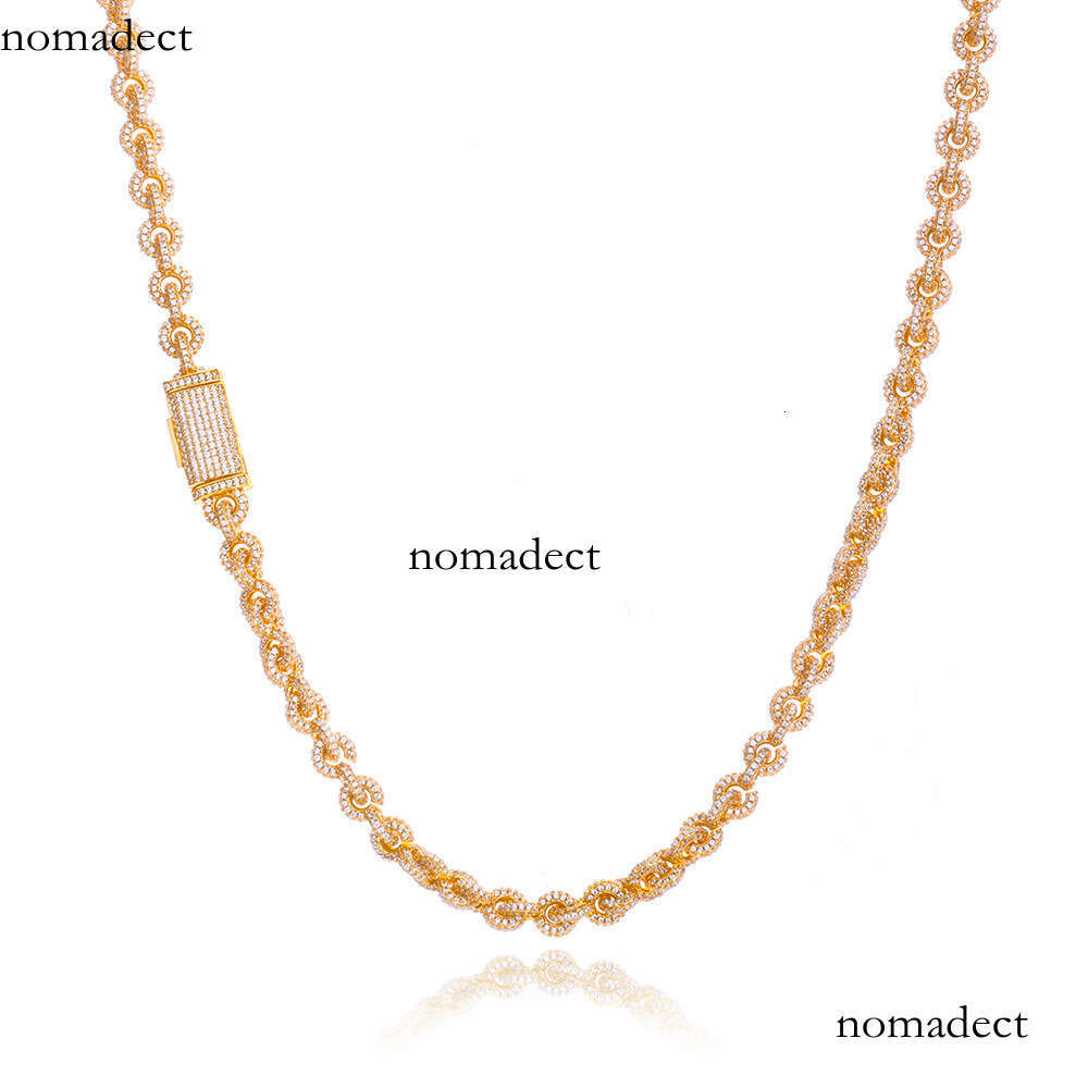 Hip-Hop Iced Out VVS Full Dia Moissanite Necklace High-Quality Light 0-Chain Men's Jewelry