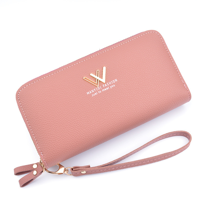 New Designer Bag Women's Wallet Long Wallet Double Zipper Clutch Fashion Simple Large Capacity Luxury Bag Double Layer Wallet Phone Bag