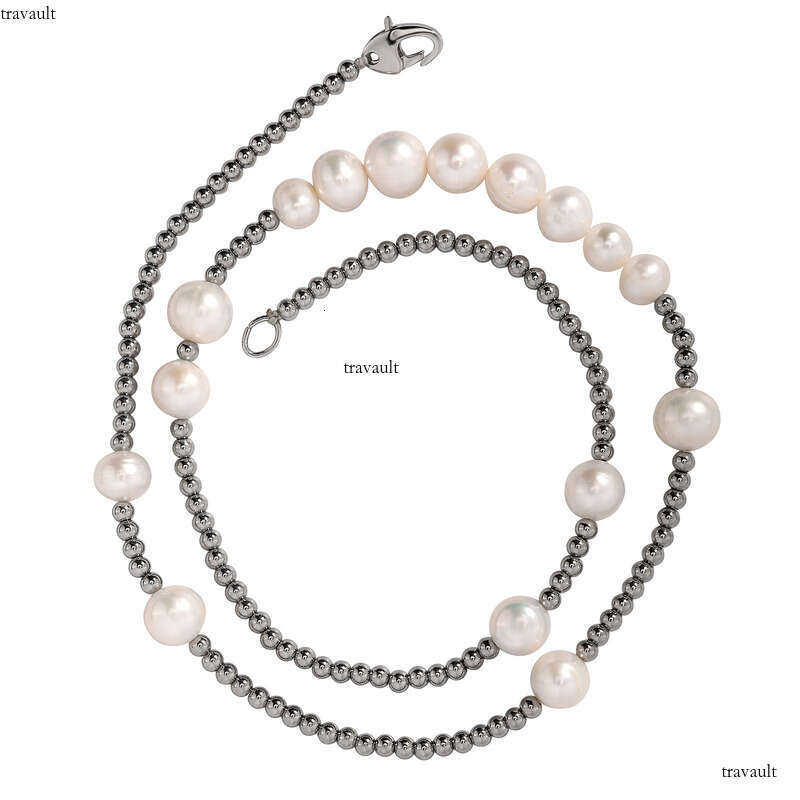 Pearl Sterling Silver Necklace Hip-Hop Trendy Simple Clavicle Chain