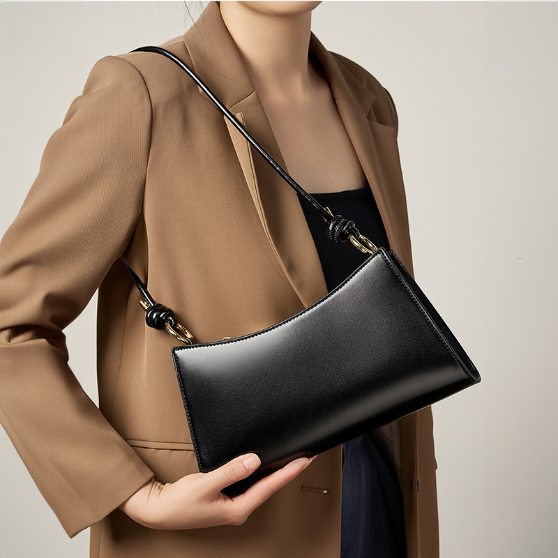 French Style Underarm Baguette Single Shoulder For Women New Light Luxury High-End Genuine Leather Women's Bag