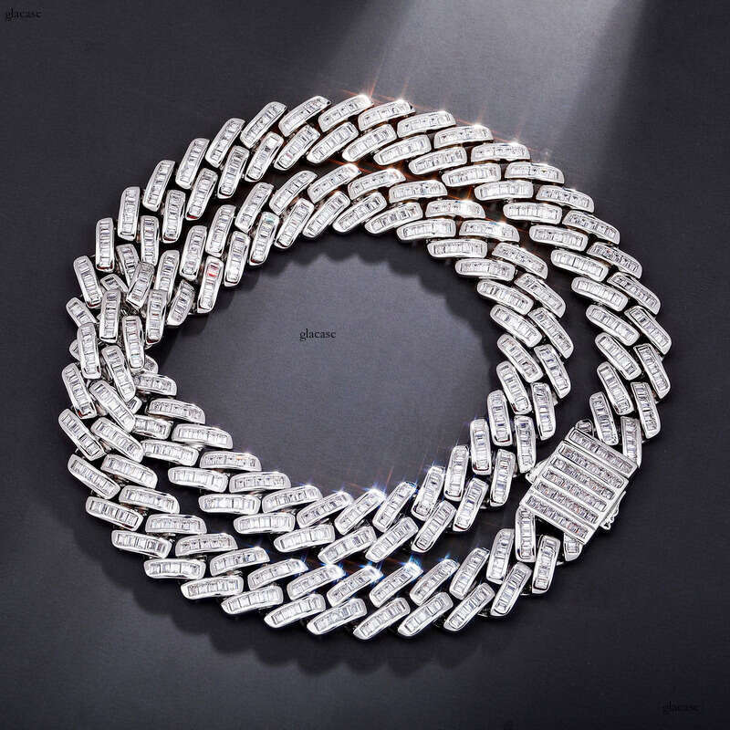 12mm Cuban Necklace for Men and Women, Trendy Ins Hip-Hop Internet Celebrity Clavicle Chain