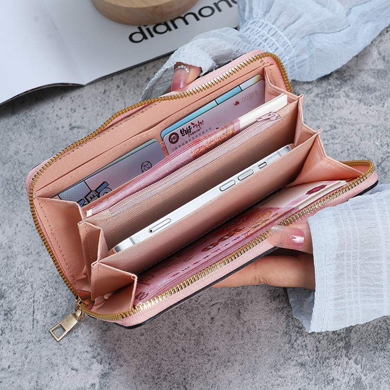 Women's Handheld Long Wallet 2025 New Luxury Bag Korean Style Handbag Multi-functional Card Holder Phone Bag Coin Purse Women's Wallet