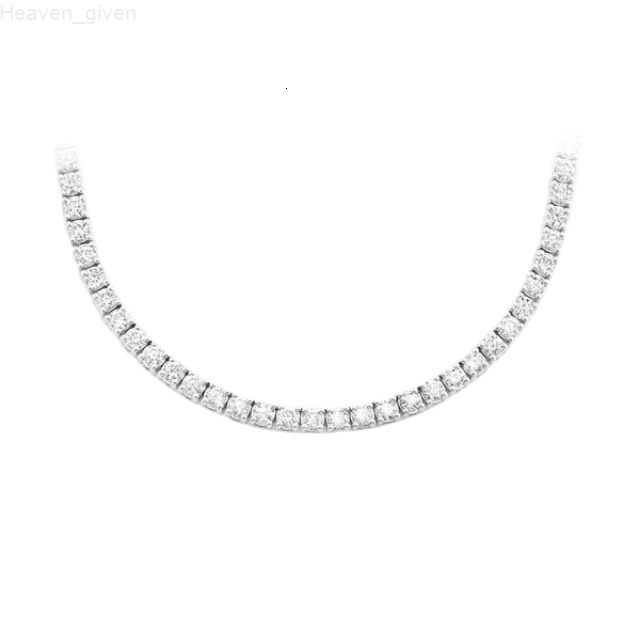 14.00ctw Diamond Tennis Chain 14K Gold Plated 1 Row Tennis Necklace for Men Women