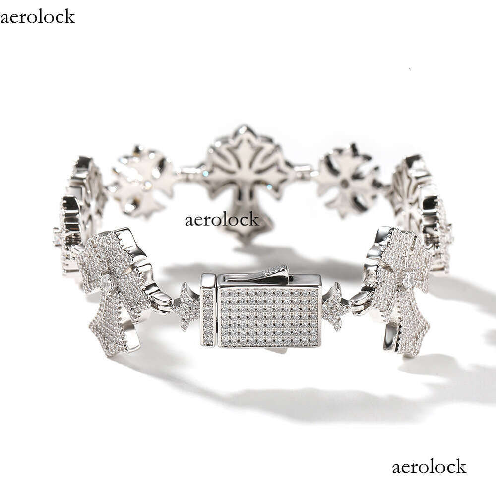 Hip-Hop Personality Creative New Snowflake Cross Bracelet Trendy Men Punk Style Unisex Jewelry