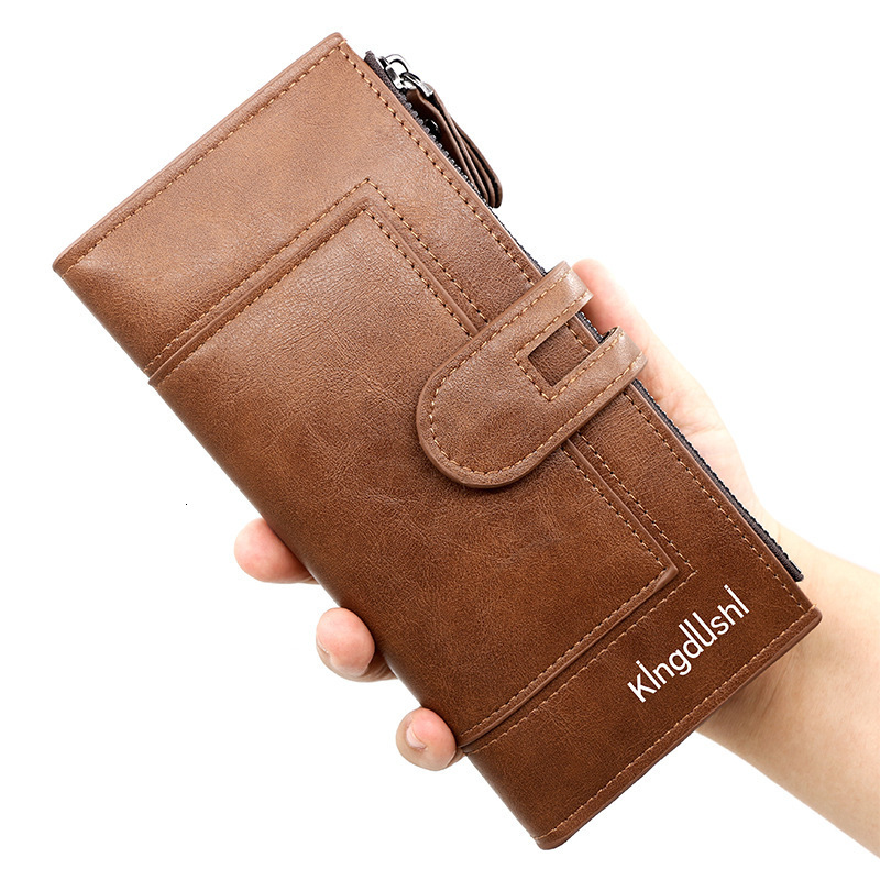 New Korean Style Women's Long Wallet Zipper Buckle PU Large Luxury Bag Capacity Multi-card Slot Coin Purse Clutch Wholesale
