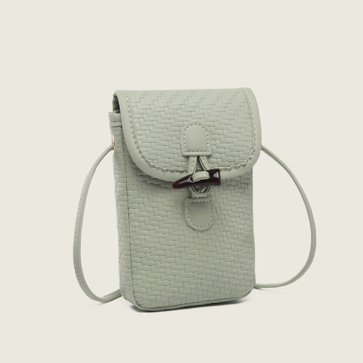 2025 New Korean Style Simple Lightweight Women's Crossbody Fresh Single Shoulder Bag with Horn Buckle ddmymoon
