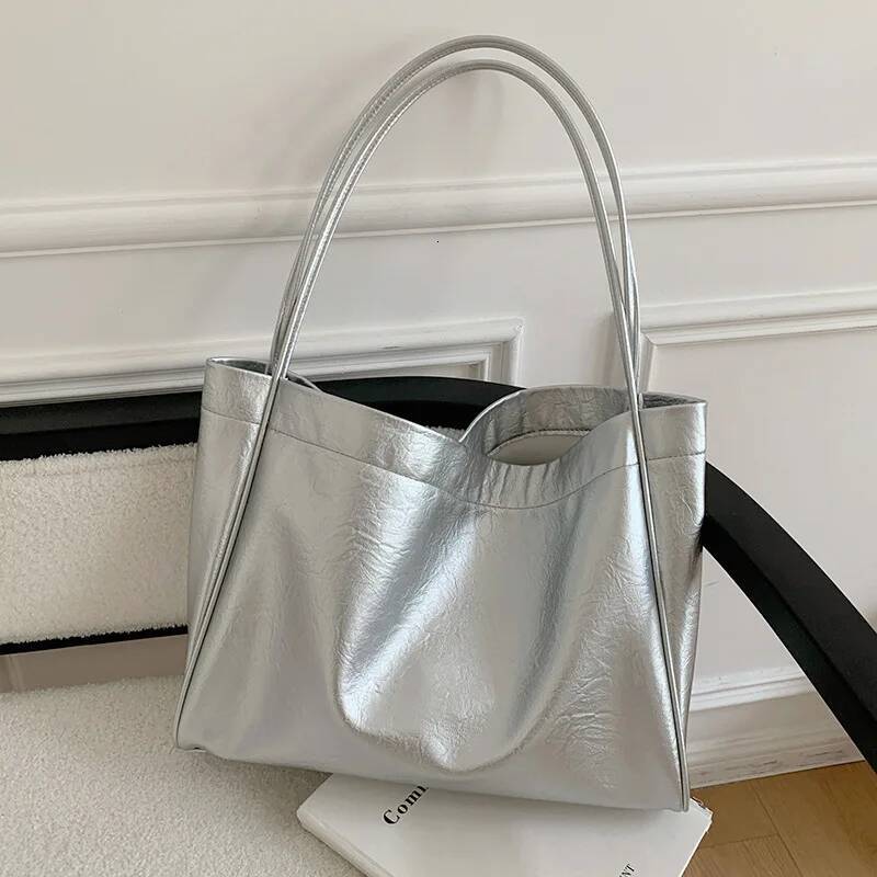Casual large capacity totes Commuting designer women shoulder bags soft pu leather lady purses and handbags big sier