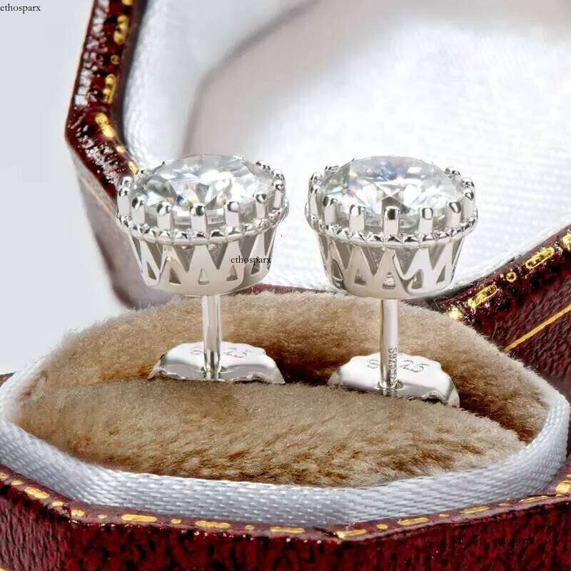 New Arrival Latest Design Sier 3mm 4mm 5mm DEF Color Moissanite Dia Stud Price Wedding Earrings