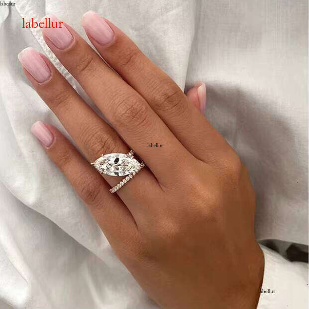 Customize Unique Cubic Zirconia Eternity Cz Dia Couple Engagement Rings Sterling Sier Ring for Women