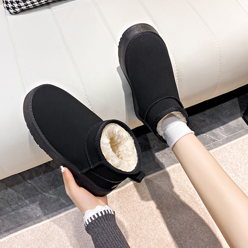 hot Free delivery designer woman boots Snow boots with short sleeves and plush insulation anti slip cotton boots