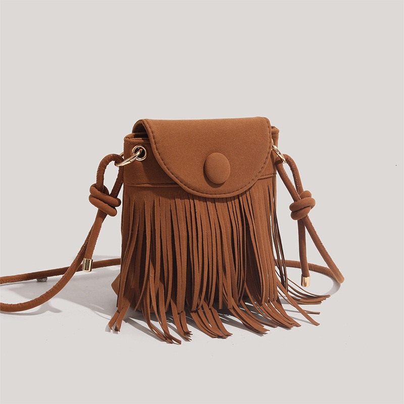 2025 Design Semya Tassel Single Shoulder Suede Ethnic Style Crossbody Bag ddmymoon