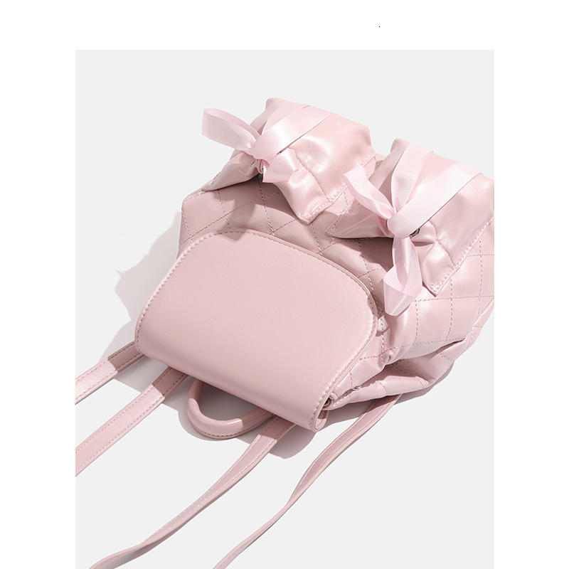 Summer Ballet Sports Style Sweet Bow Double Pocket Backpack ddmymoon