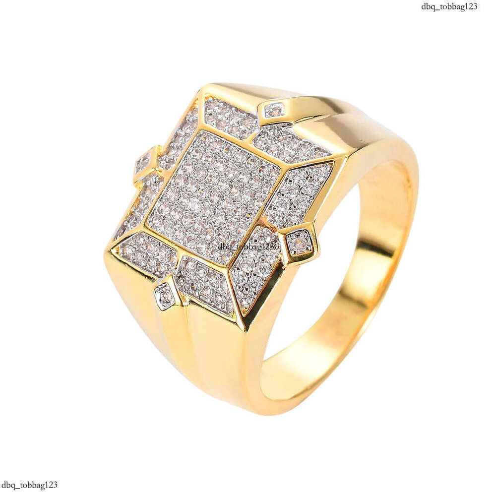 Hip Hop Men's AAA High-end Zircon Personality Creative Bling Ring for Men