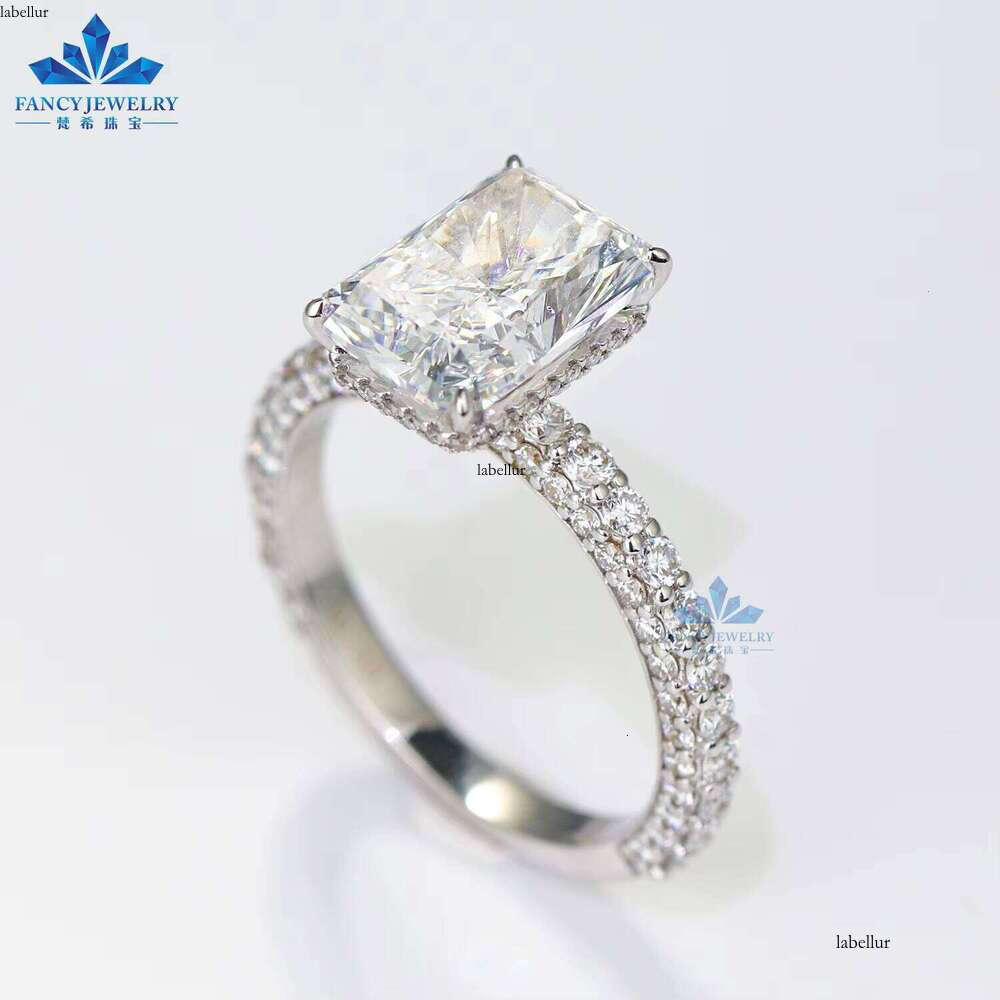 14K White Gold Wedding 3Carat D VS1 IGI Certified Radiant Cut Ring Lab Grown Dia Jewelry Rings