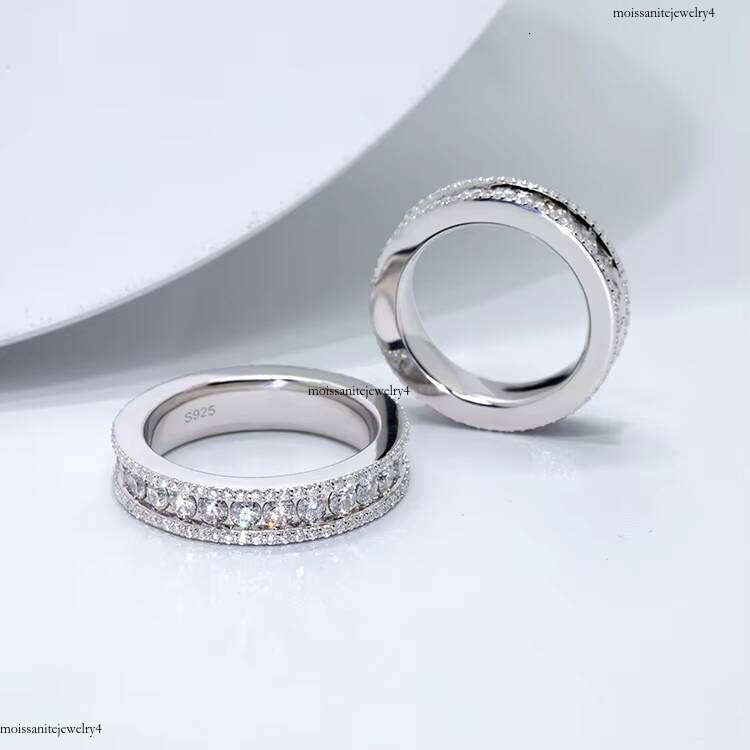 Mens Jewelry Style White Gold Plated Full Iced Out VVS Moissanite Sterling Sier Rings