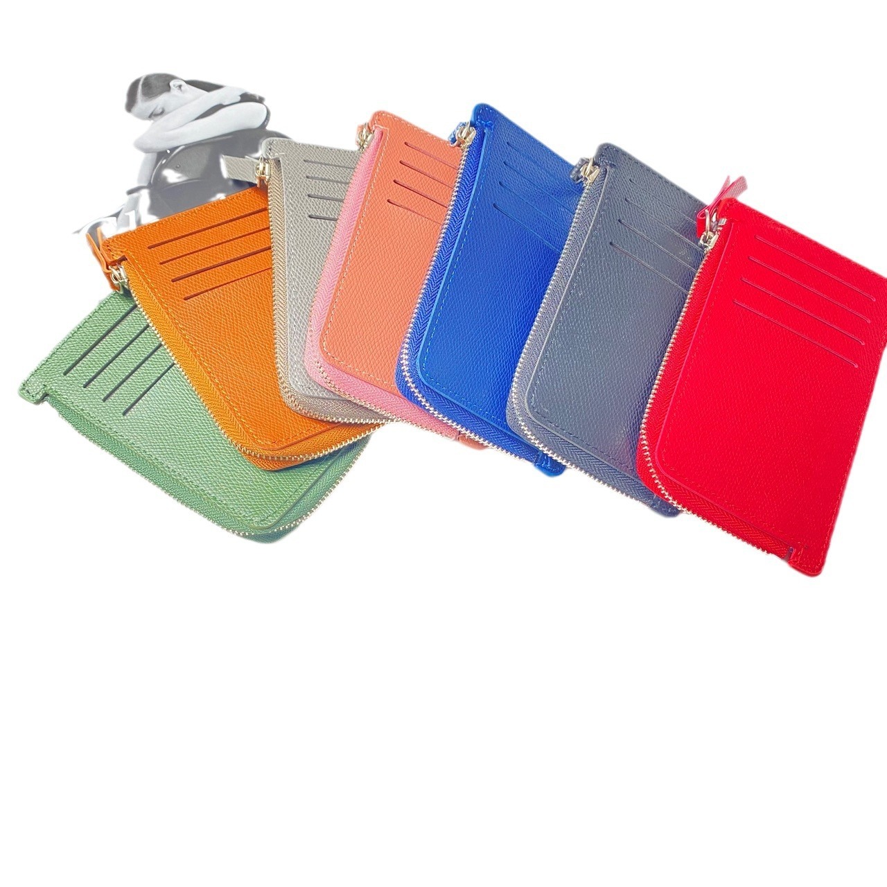 Ultra-thin Small Card Holder For Women, Luxury Bag Multi-card Slot Zipper Card Case, Female Driver's License Leather Case, Mini Coin Purse, Bank 
