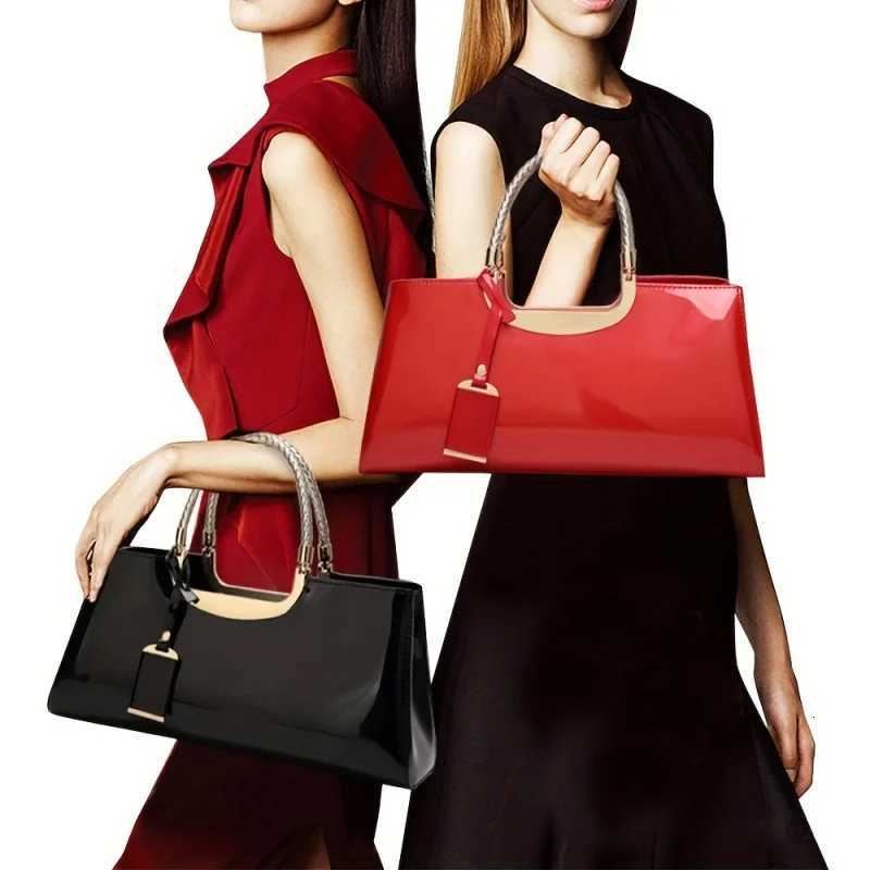 Elegant Ladies Evening Handbag - Shoulder Bag Patent Leather Glossy Leather PU Leather Crossbody Bag Z250809