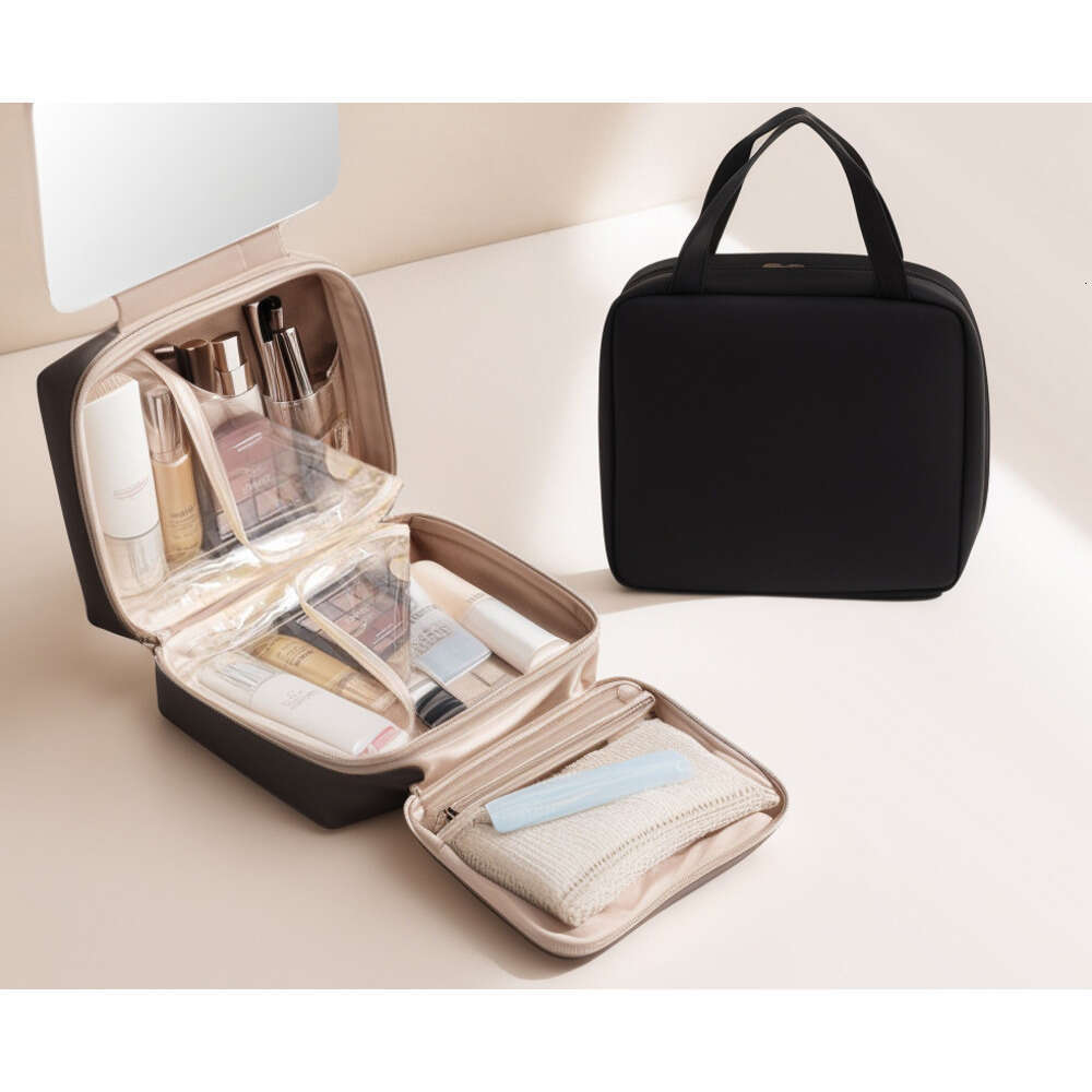 2025 New Portable Large Capacity Makeup Transparent Waterproof Travel Storage Bag