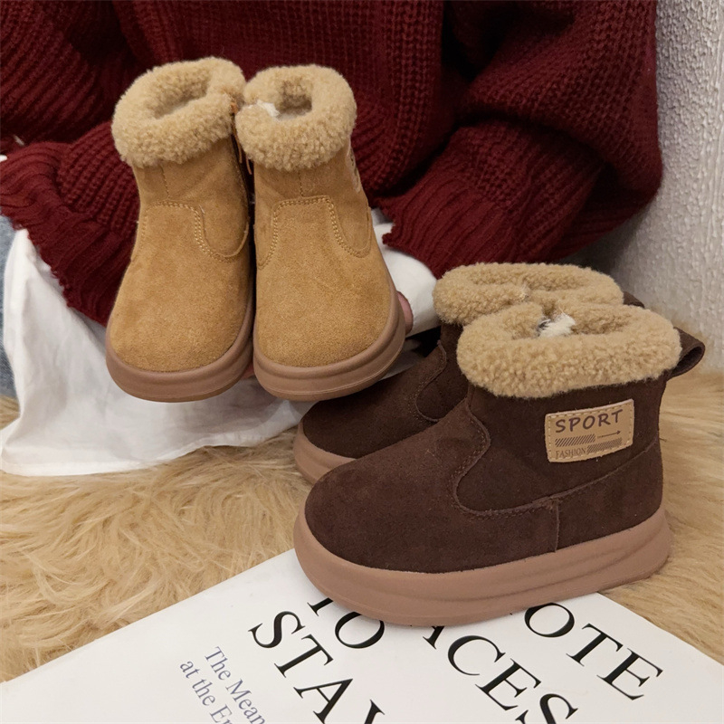 Free shipping designer Boots Winter style girls casual mid length cotton boots childrens snow boots childrens shoes comfort keep warm