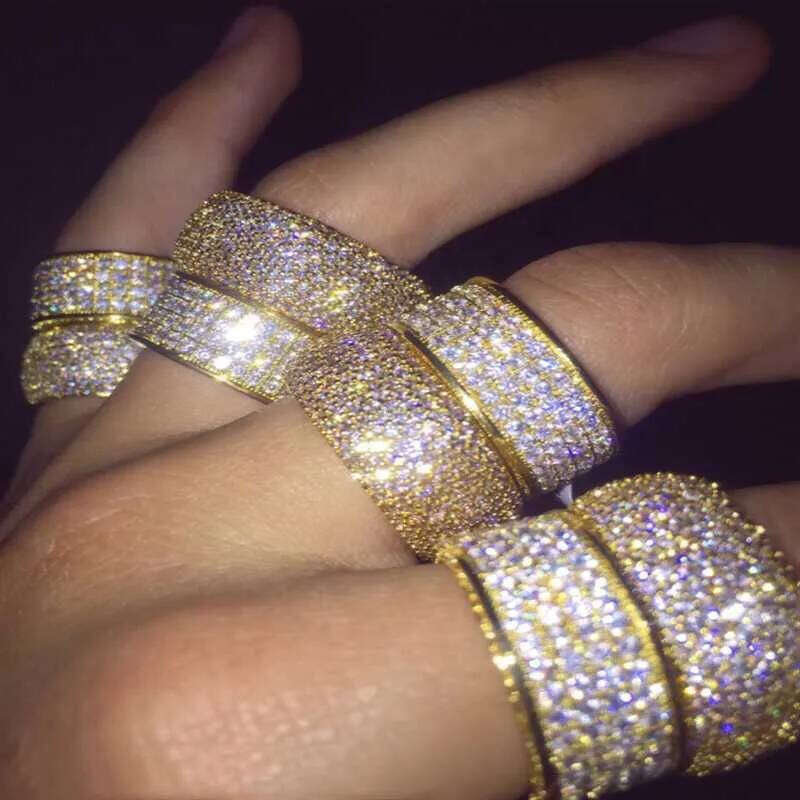 Sterling Sier VVS Moissanite Dia dia rings for men moissanite ring