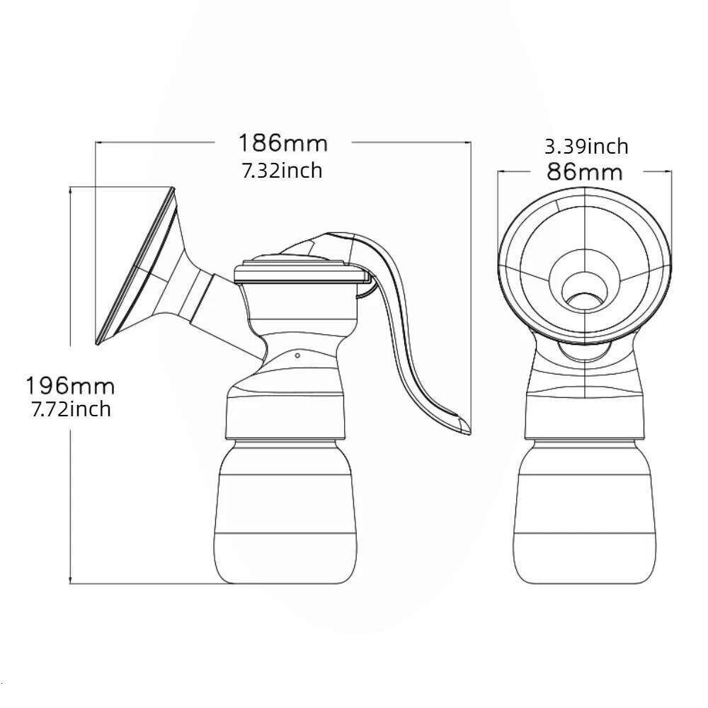 BPA-Free Manual Breast Set with Piston Pump System - Includes 6.09oz Bottle and Nipple, Durable Plastic