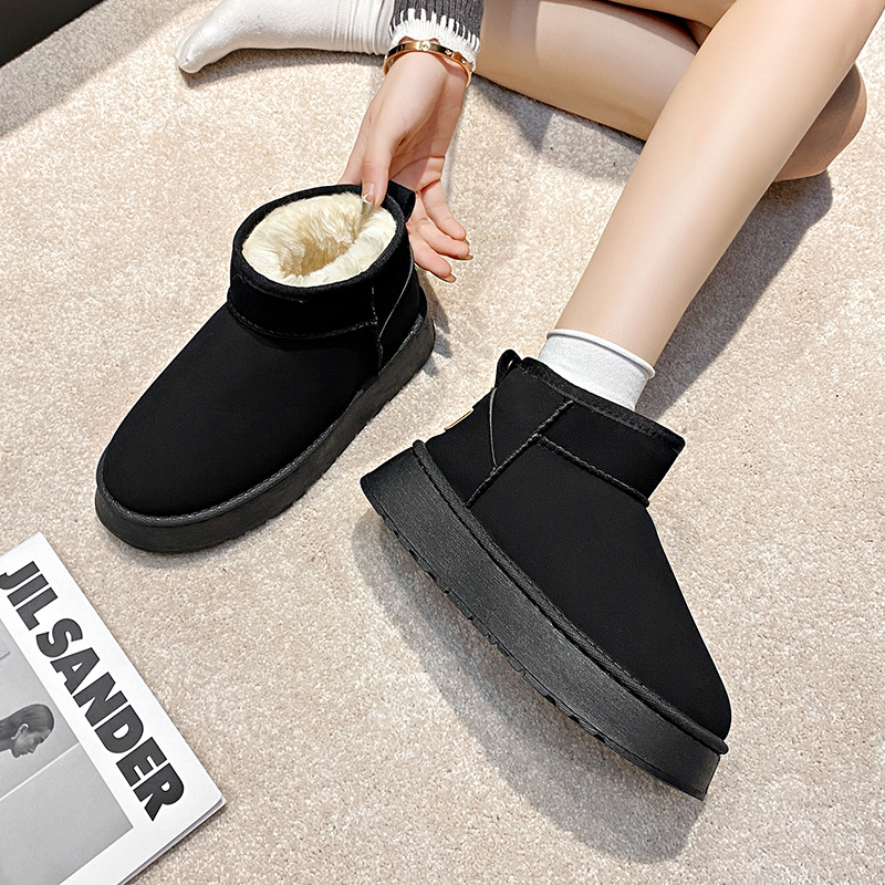 hot Free delivery designer woman boots Snow boots with short sleeves and plush insulation anti slip cotton boots