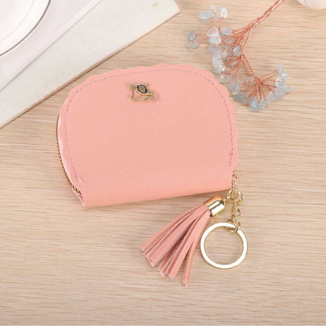 Minimalist Coin Purse Tassel Luxury Bag Card Holder Cute Personality Mini Women Korean Multi-color Fresh Large Capacity Handbag