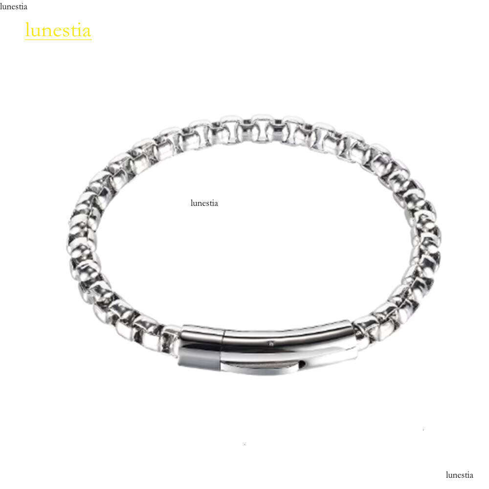 NUOYA Unisex 6mm Stainless Steel Bracelets Hip Hop Jewelry Fashion PVD Gold Plated Bracelet for Men's Gifts
