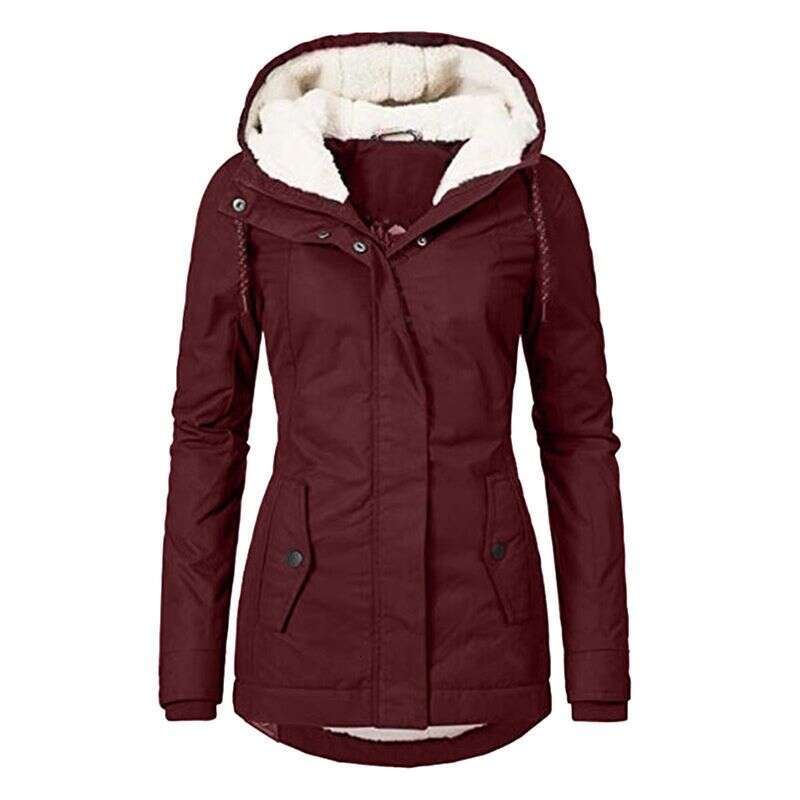 Women's clothing popular lamb plus veet cotton coat for women casual hooded jacket