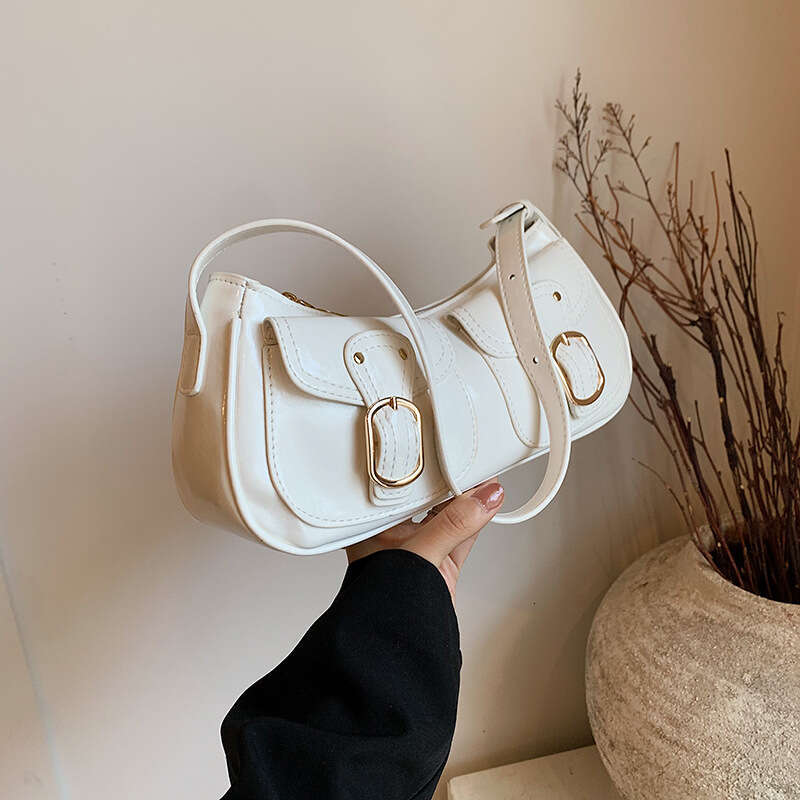 2025 New Simple Fashion High-end Feel Women's Shoulder Underarm Baguette Bag