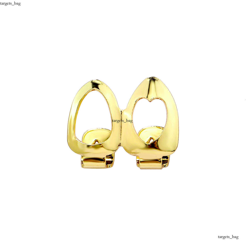 New Heart Double Hollow Tooth Bracelet Personality Gold Teeth Trendy Party Versatile Hip-Hop Accessories