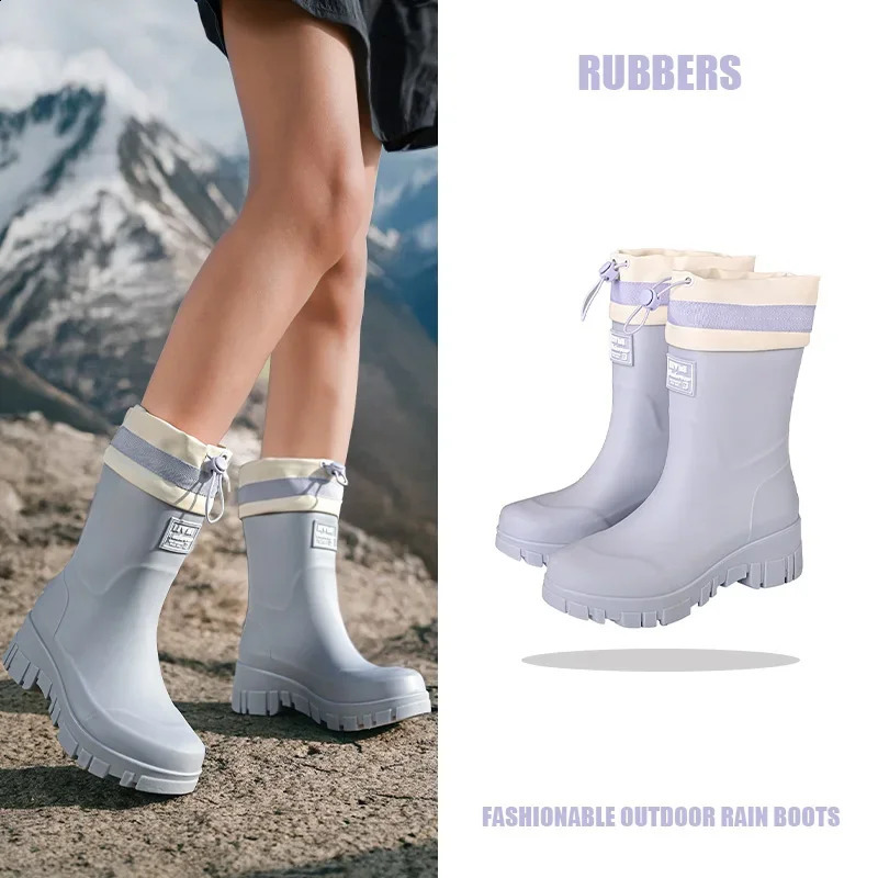 Family-sized Waterproof Non-slip Rain Boots for Outdoor Activities Matching s for Adults Kids 250806