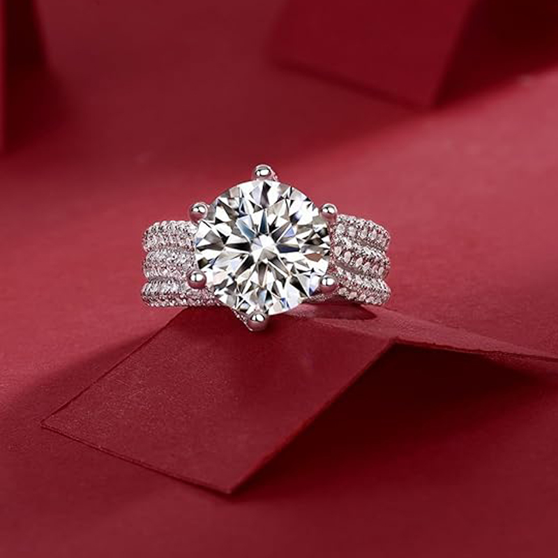 MT GRA 5ct Moissanite Ring for Women Men Pass Tester Drill Pen Diamond S925 Sterling Silver Promise Weddingl Rings for Her Fine Jewelry For Luxury Bri
