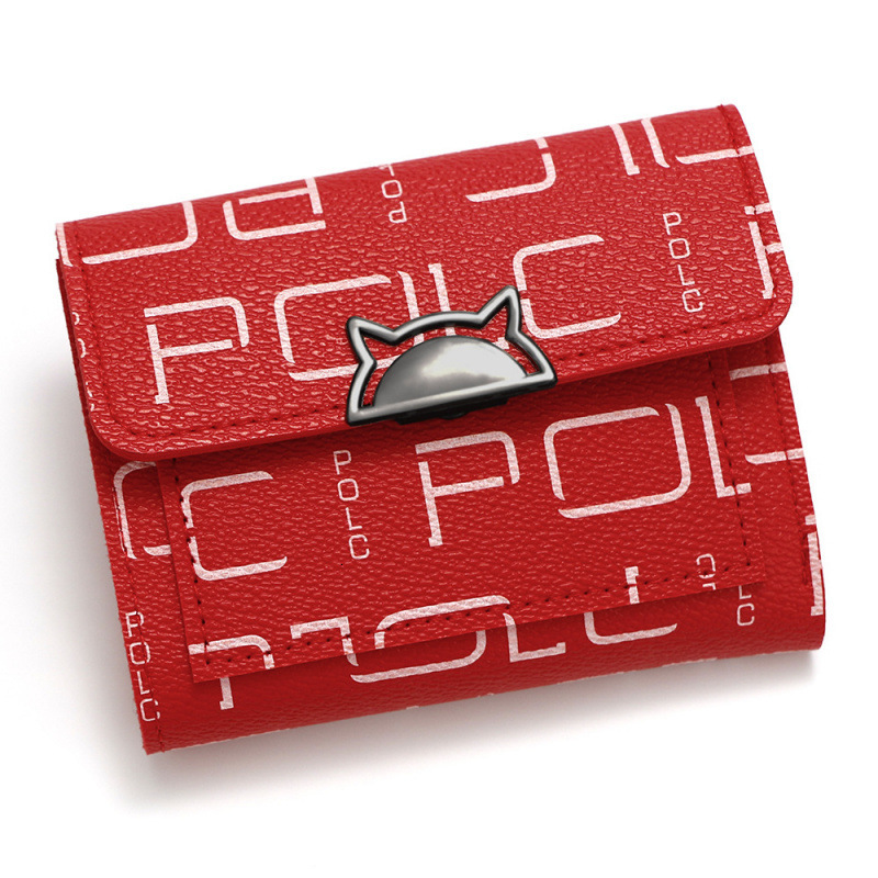 Trendy Letter Print Women's Short Wallet Large Capacity Multi-card Slot Luxury Bag Coin Purse ID Holder Women's Wallet Wholesale