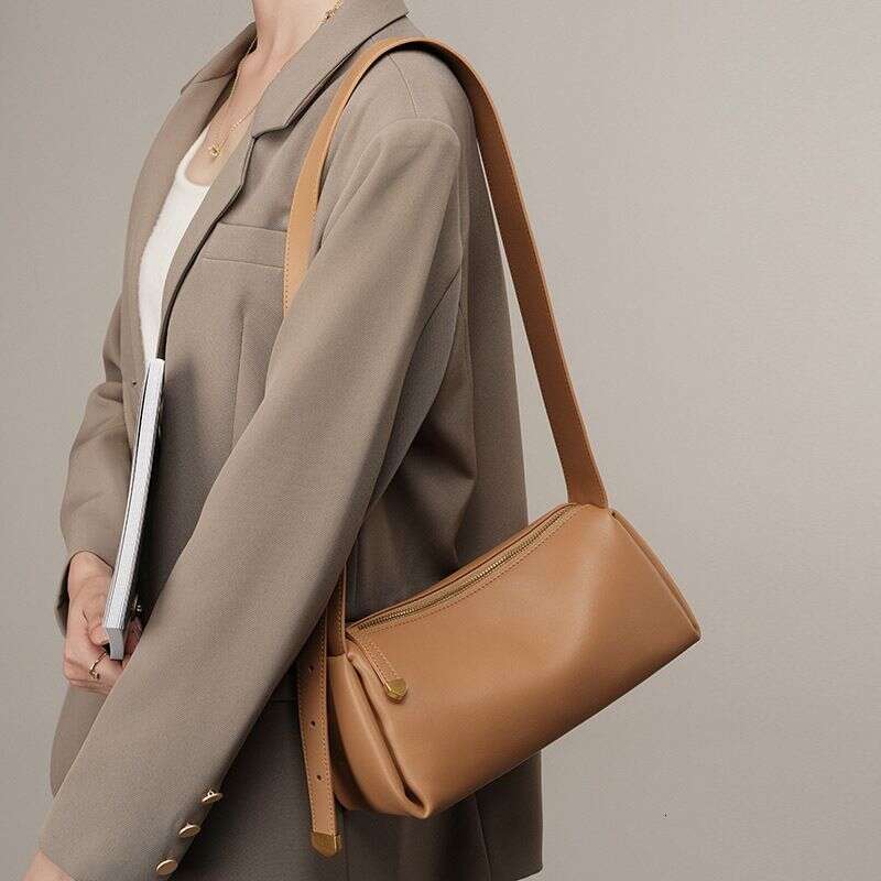 Black New Genuine High-end Feeling, French Sticky Armpit Bag, Summer Soft Leather Women's Bag