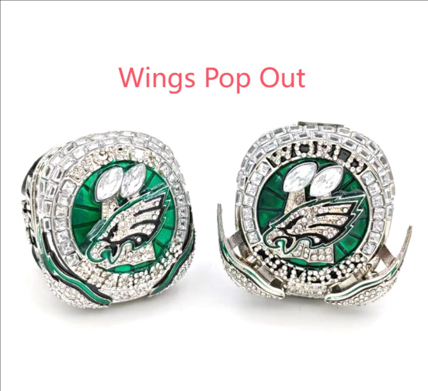 2024 2025 Super Bowl Eagles HURTS BARKLEY American Football Team Champions Championship Ring With Wooden Display Box Souvenir Men Fan Gift Wholesale