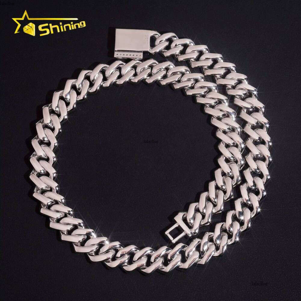 Newly Arrived Chilled 14Mm Sier Hip-Hop Miami Moissanite Cuban Chain
