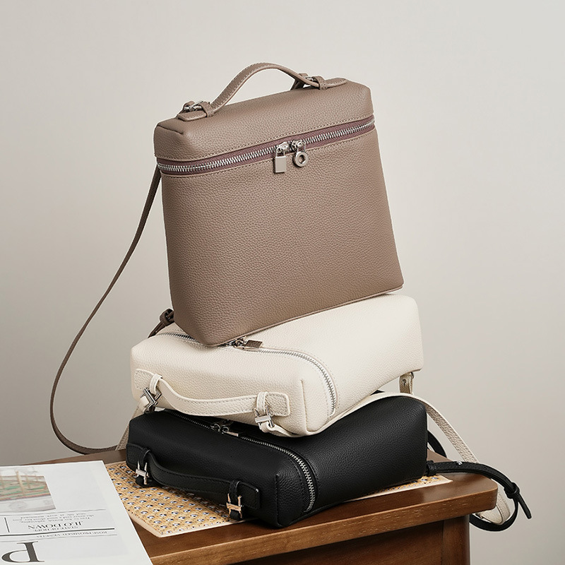 Top Layer Cowhide Shoulder For Women New Fashion Piana Backpack Genuine Leather Women's Travel Large Capacity School Bag