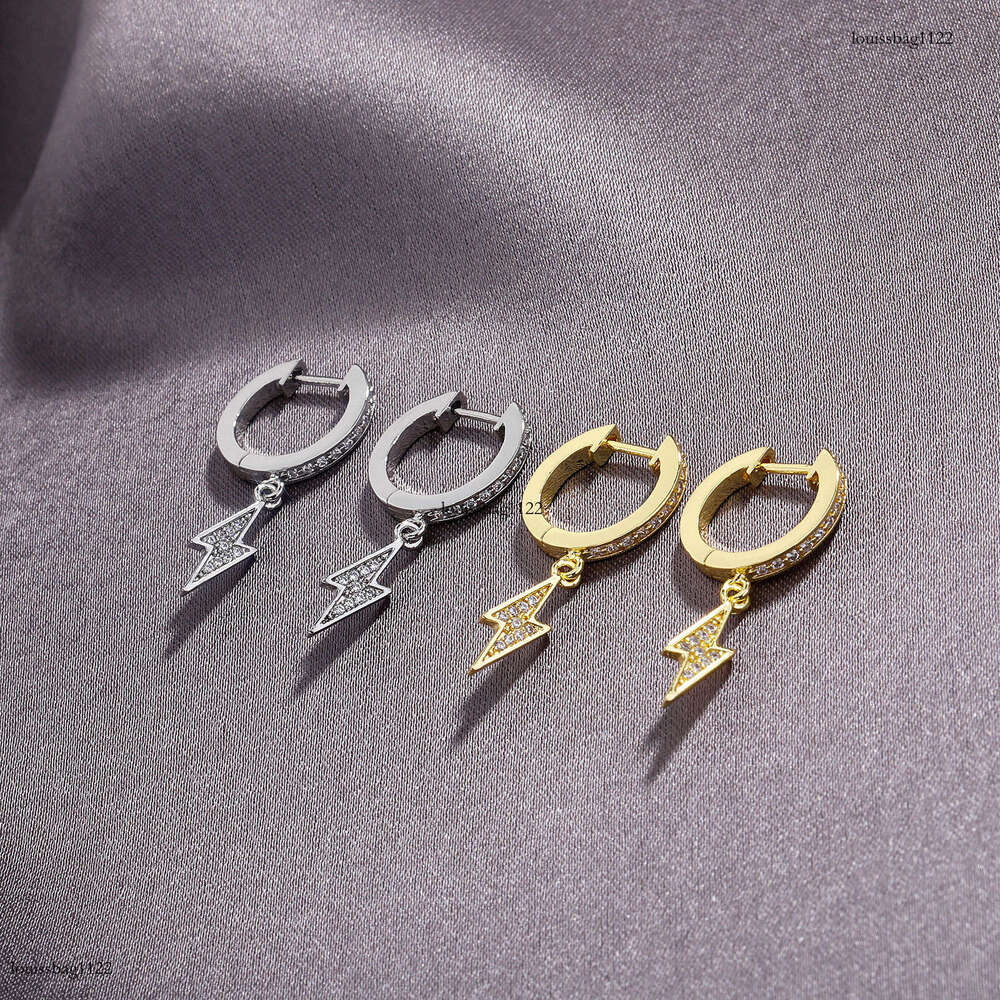 Lighing Men Zircon Versatile High-End for Women Hip-Hop Niche New Earrings